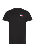 Tjm Slim Essential Flag Tee Ext Tops T-shirts Short-sleeved Black Tomm...