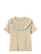 Emmy Ss Blouse Tops Blouses & Tunics Beige Fliink