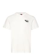 Tjm Slim Stack Logo Tee Ext Tops T-shirts Short-sleeved White Tommy Je...