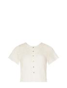 Lindy Top Tops Shirts Short-sleeved White Noella