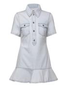 Denim Tunic Mini Dress Polvipituinen Mekko Grey Monki