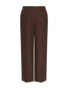 Mschnaira Claritta Pants Bottoms Trousers Straight Leg Brown MSCH Cope...