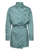 Portea Wrapped Shirt Dress Lyhyt Mekko Blue Malina