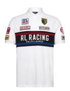 Classic Fit Mesh Graphic Polo Shirt Tops Polos Short-sleeved White Pol...