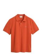Reg Shield Ss Pique Polo Tops Polos Short-sleeved Orange GANT