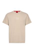 Laze T-Shirt Designers T-shirts Short-sleeved Cream HUGO