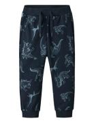 Nmmvaron Aop Swt Pant Unb Noos Bottoms Sweatpants Navy Name It