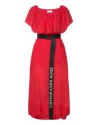 Cmmolly-Dress Polvipituinen Mekko Red Copenhagen Muse