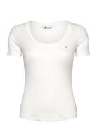 Tjw Reg Soft Rib Essential Ss Tops T-shirts & Tops Short-sleeved White...