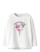 Nmfvix Ls Top Tops T-shirts Long-sleeved T-shirts White Name It