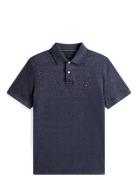 Mercerised Two T Reg Polo Tops Polos Short-sleeved Navy Tommy Hilfiger