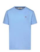 Shield Ss T-Shirt Tops T-shirts Short-sleeved Blue GANT