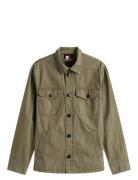 Cotton Twill Shirt Jacket Ohut Takki Khaki Green Tommy Hilfiger