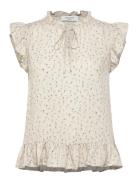 Rwelif Sl Regular Top Tops Blouses Sleeveless Cream Rosemunde