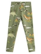 Leggings Dino Aop Bottoms Leggings Green Lindex