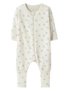 Nbfnightsuit Zip Ff Jet Rainbow Noos Pyjama Sie Jumpsuit Haalari Cream...