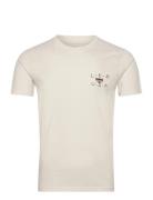 Essential Graphic Tee Tops T-shirts Short-sleeved Cream Lee Jeans