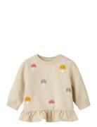 Nbflamella Ls Sweat Unb Tops Sweat-shirts & Hoodies Sweat-shirts Beige...