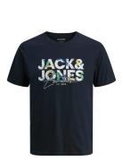 Jjgeplas Tee Ss Crew Neck Jnr Tops T-shirts Short-sleeved Navy Jack & ...
