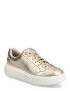 Rtg Metallic-Leather Sneakers Matalavartiset Sneakerit Tennarit Gold F...
