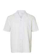 Slhrelaxsun Shirt Ss Resort Tops Shirts Short-sleeved White Selected