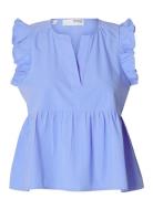 Slfblair-Ida Sl Top Noos Tops Blouses Sleeveless Blue Selected