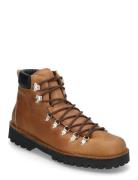 Slhalfred Leather Hiking Boot Nyörisaappaat Brown Selected