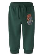 Nmmleland Nreg Sweat Pant Box Bru Bottoms Sweatpants Green Name It