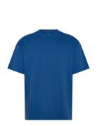 Great Heavyweight T-Shirt Tops T-shirts Short-sleeved Blue Weekday