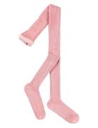 Glitter Rib Tights Sukkahousut Pink Molo