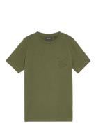 Embossed Eagle T-Shirt Tops T-shirts Short-sleeved Green Lyle & Scott