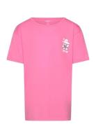 Lilyregular Night Tops T-shirts Short-sleeved Pink Roxy