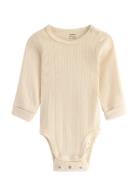 Body Pointelle Pitkähihainen Body Cream Lindex