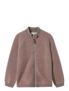 Nmfwmino Wool Brushed Ls Card Tops Knitwear Cardigans Brown Name It