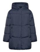 Hood Puffer Coat Toppatakki Navy Mango