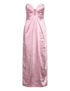 Clea Satin Maxi Dress Maksimekko Juhlamekko Pink Bardot