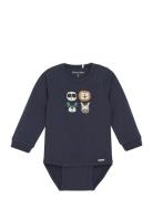 Body Ls Pitkähihainen Body Navy Minymo