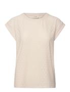 Fqblond-Tee Tops T-shirts & Tops Short-sleeved Cream FREE/QUENT