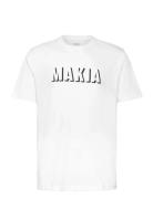 Shadow T-Shirt Tops T-shirts Short-sleeved White Makia