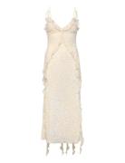Marsella Ruffle Midi Dress Maksimekko Juhlamekko White Bardot