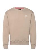 Basic Sweater Small Logo Tops Sweat-shirts & Hoodies Sweat-shirts Beig...