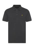 Plain Polo Shirt Tops Polos Short-sleeved Grey Lyle & Scott