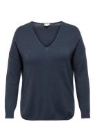 Carmargareta Life Ls Pullover Knt Noos Tops Knitwear Jumpers Navy ONLY...