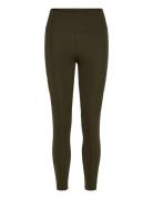 Ua Launch Ankle Tights Sport Running-training Tights Khaki Green Under...