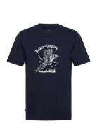 Sprint T-Shirt Tops T-shirts Short-sleeved Navy Makia