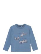 T-Shirt Ls Tops Sweat-shirts & Hoodies Sweat-shirts Blue Minymo