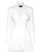 Sintra Linen Blazer Dress Lyhyt Mekko White Bardot