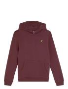 Brush Back Pullover Hoodie Tops Sweat-shirts & Hoodies Hoodies Burgund...