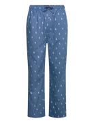 Signature Pony Cotton Pajama Pant Olohousut Blue Polo Ralph Lauren