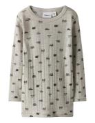 Nmmwang Wool Needle Ls Top Noos Tops T-shirts Long-sleeved T-shirts Be...